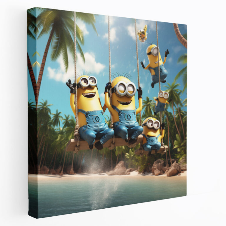 Minions Wall Art - Minions On Adventure In Tropical Paradise - High Quality Canvas Print - Minions, Canvas Wall Art, Home Decoration, Minions
