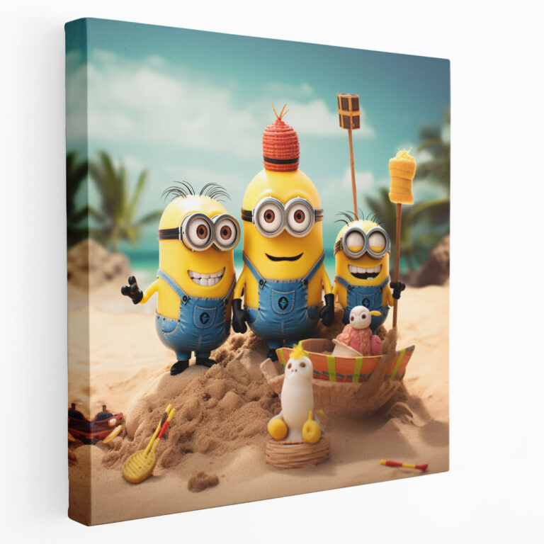Minions Wall Decoration - Fun-Filled Day At The Beach With Minions - Premium Canvas Print - Minions, Wall Art, Canvas Print, Minions