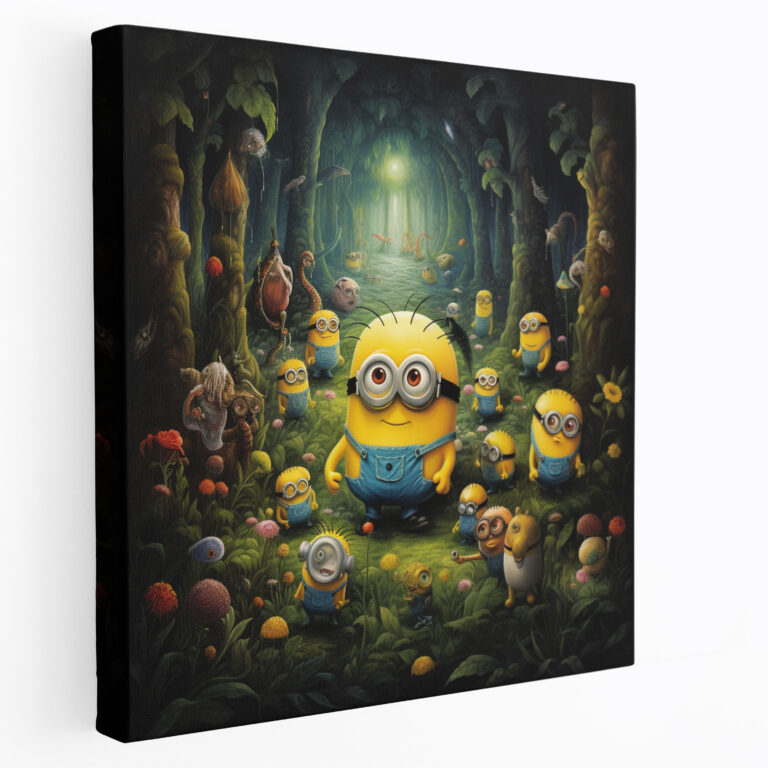 Minions Wall Art - Whimsical Forest Canvas Print - Minions, Wall Decoration, Imagination, Home Decoration