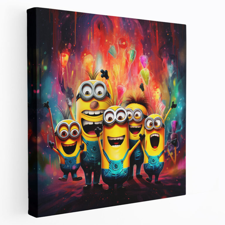 Minions Abstract Canvas Print - Minions, Abstract, Wall Decoration, Minions