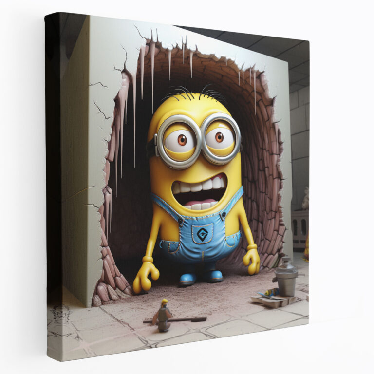 Minions 3D Canvas Print - Minions, Innovative, Wall Decoration, Playful