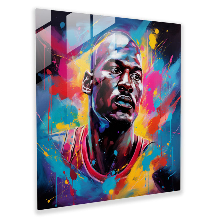 Michael Jordan Pop Art Glass Print - Micheal Jordan, Basketball, Pop Art, Modern Art