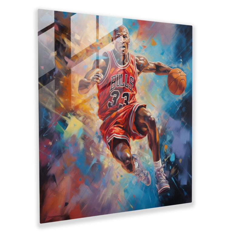 Inspiring Michael Jordan Glass Print - Micheal Jordan, Wall Decoration, Glass Wall Art, Determination