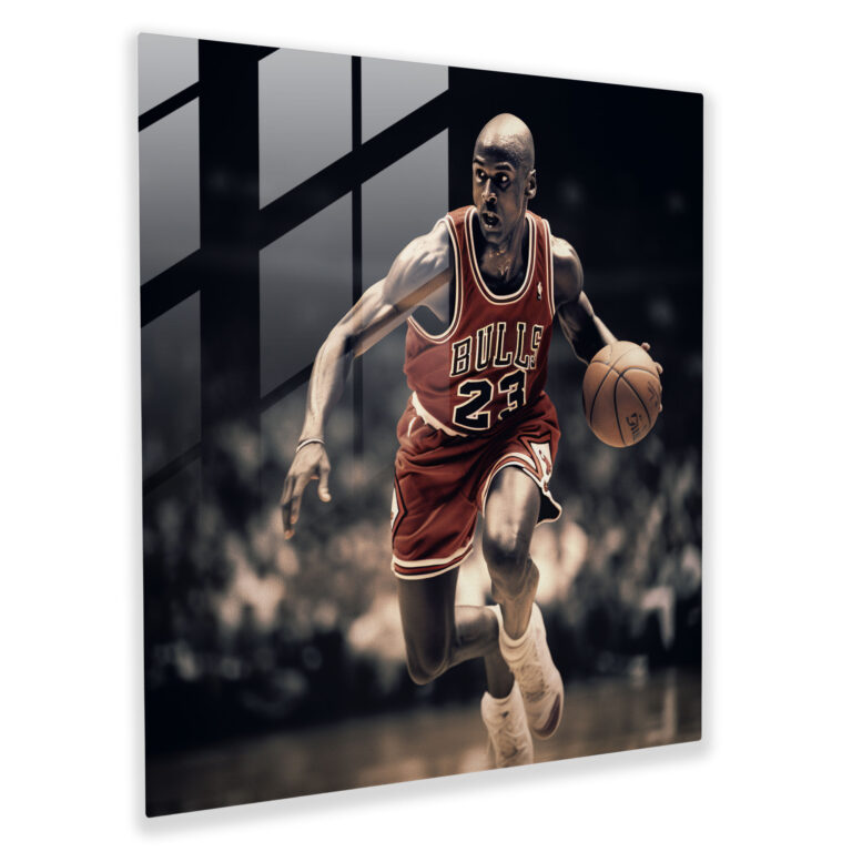 Memorable Michael Jordan Glass Print - Micheal Jordan, Home Decoration, Nostalgia, Legacy