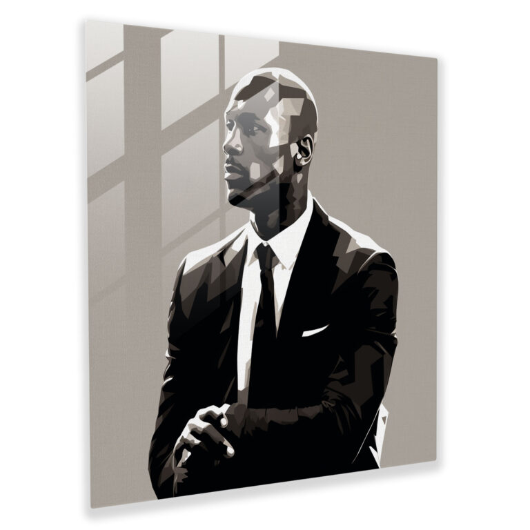 Michael Jordan Glass Print - Timeless Elegance - Micheal Jordan, Basketball, Elegance, Glass Art