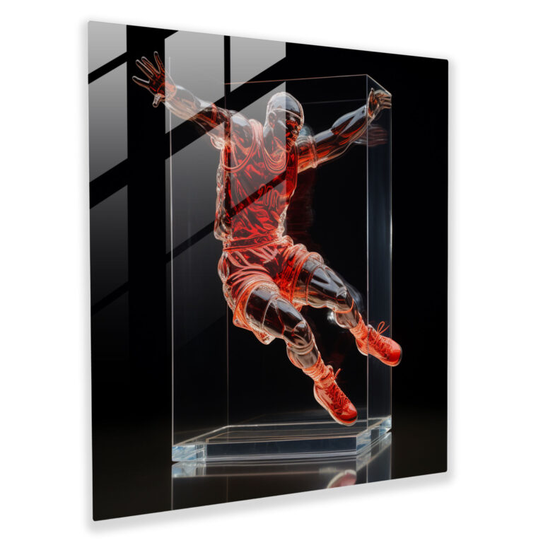 Michael Jordan Modern Glass Art - Micheal Jordan, Michael Jordan, Home Decoration, Glass Wall Art