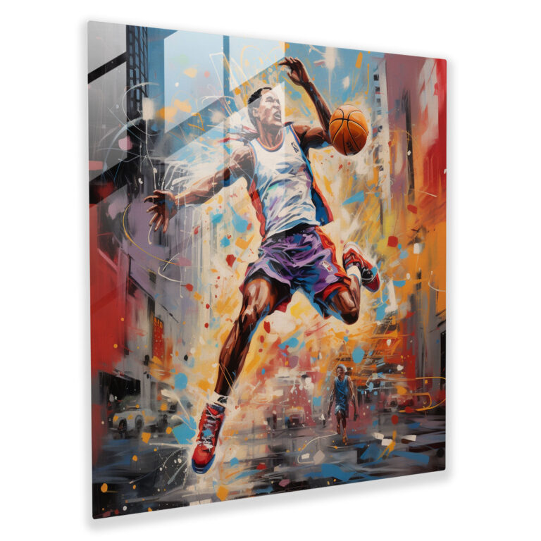 Michael Jordan Urban Graffiti Glass Print - Micheal Jordan, Glass Print, Street Art, Michael Jordan