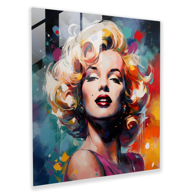 Magnetic Glamour: Marilyn Monroe Glass Wall Art - Marilyn Monroe, Wall Decoration, Marilyn Monroe, Glass Art