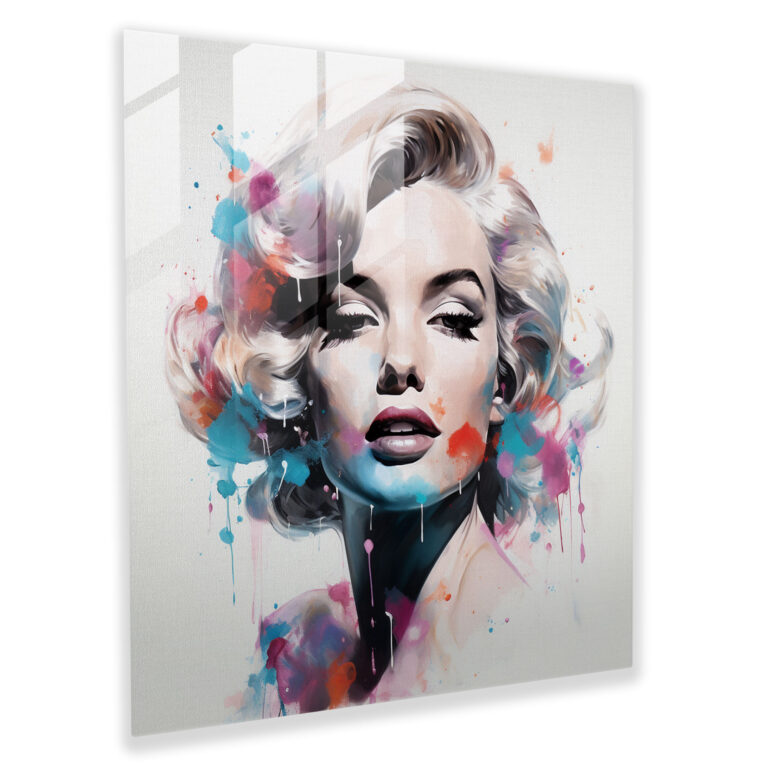 Iconic Beauty: Marilyn Monroe Glass Print - Marilyn Monroe, Glass Art, Modern Art, Home Decoration
