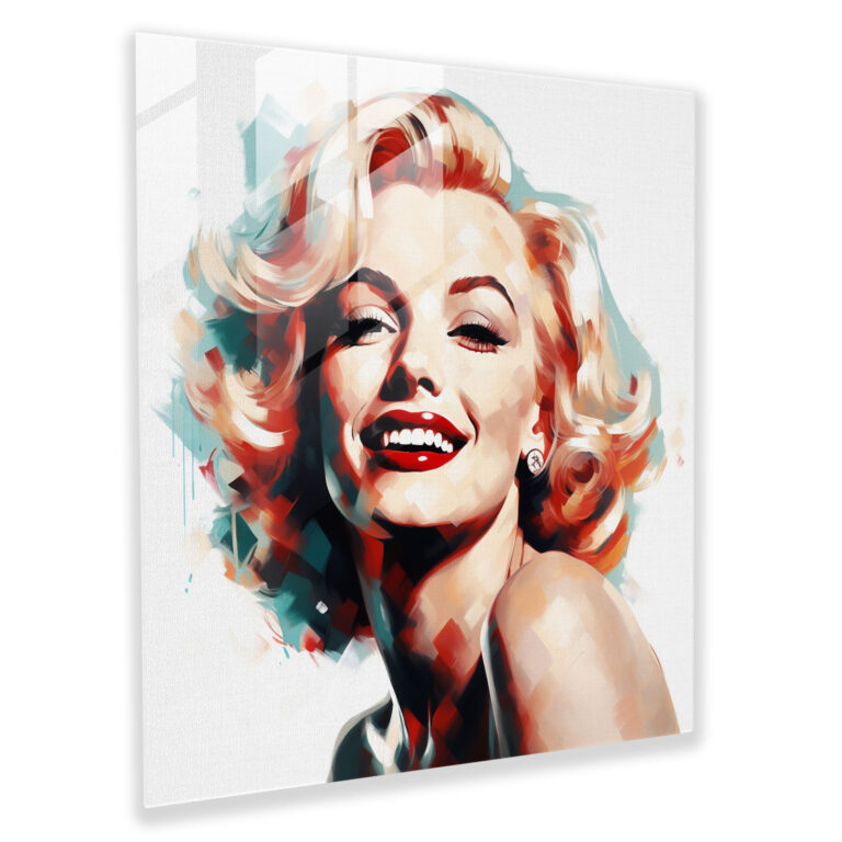 Radiant Presence: Marilyn Monroe Glass Wall Art - Marilyn Monroe, Marilyn Monroe, Glass Print, Wall Decoration