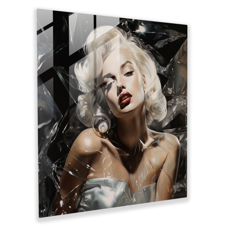 Captivating History: Marilyn Monroe Glass Print - Marilyn Monroe, Glamorous Allure, Home Decoration, Marilyn Monroe