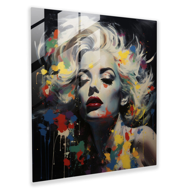 Marilyn Monroe Abstract Glass Print - Marilyn Monroe, Marilyn Monroe, Abstract Painting, Home Decoration