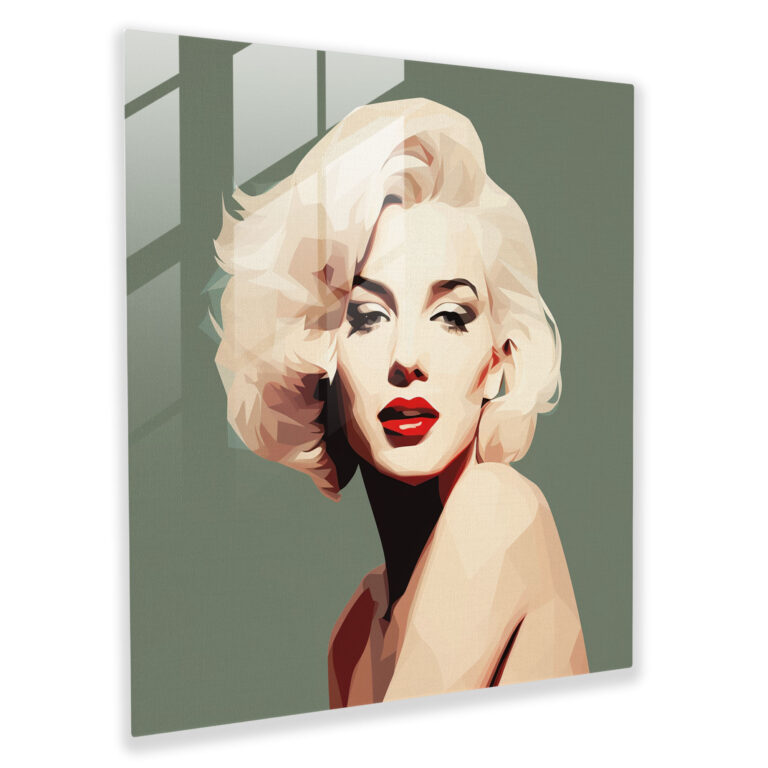 Minimalist Marilyn Monroe Glass Print - Marilyn Monroe, Marilyn Monroe, Simplicity, Modern Art