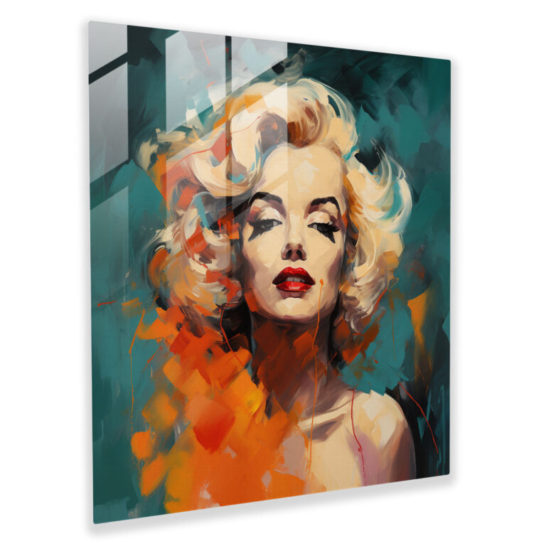 Expressionist Marilyn Monroe Glass Print - Marilyn Monroe, Glass Wall Art, Wall Decoration, Marilyn Monroe