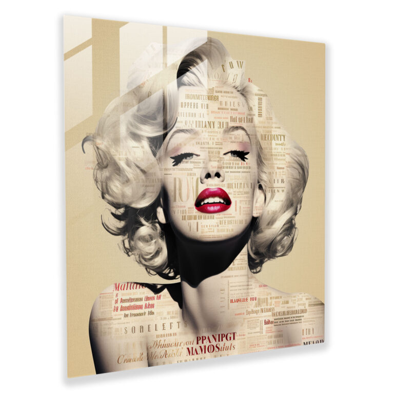 Marilyn Monroe Quotes Glass Print - Marilyn Monroe, Typography, Glass Print, Glass Wall Art