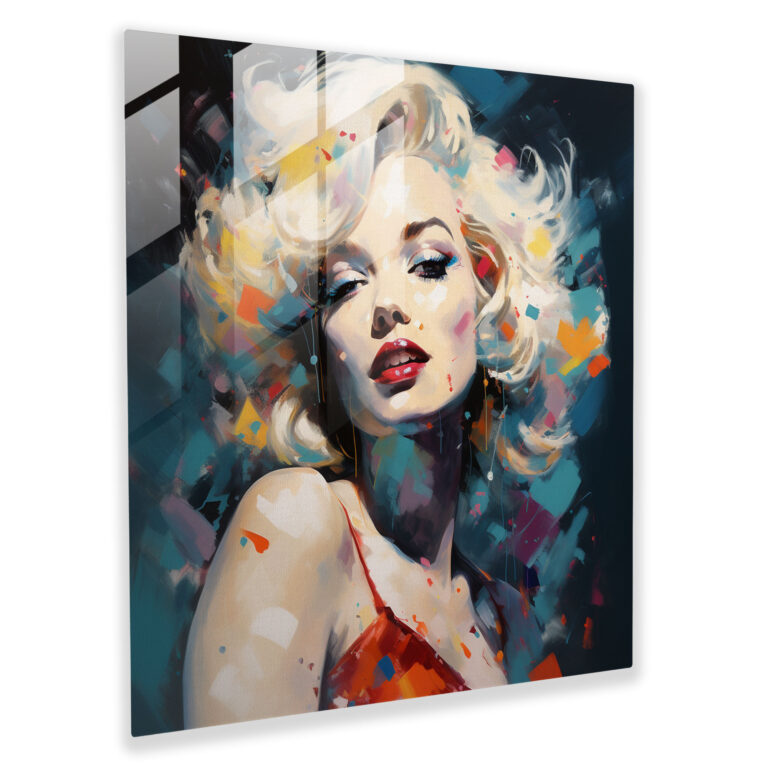 Contemporary Marilyn Monroe Glass Print - Marilyn Monroe, Marilyn Monroe, Contemporary, Glass Wall Art