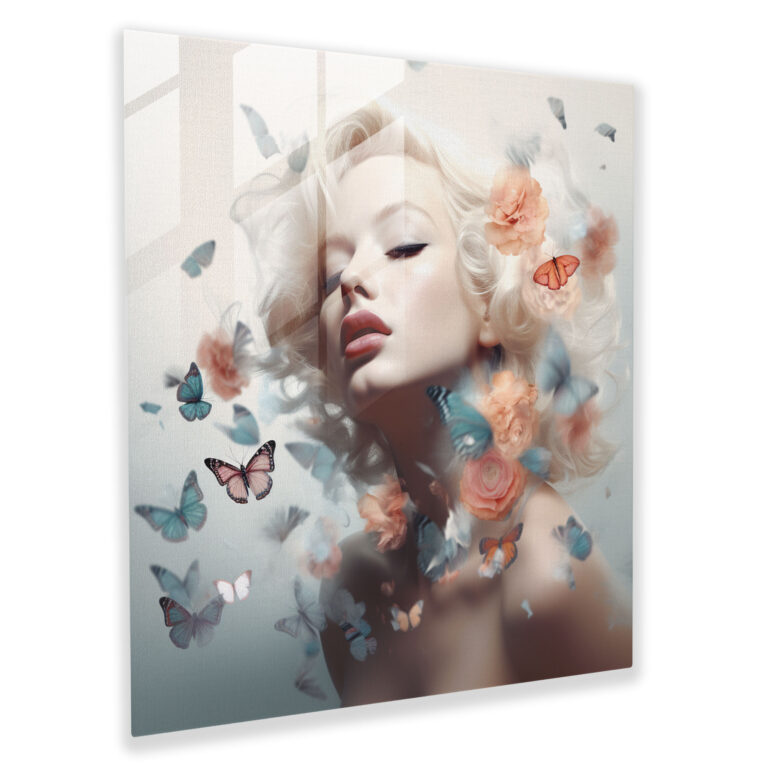 Surreal Marilyn Monroe Glass Print - Marilyn Monroe, Glass Print, Modern Art, Home Decoration