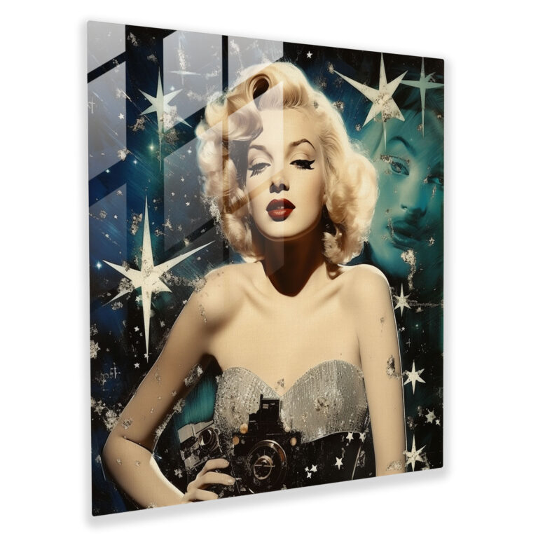 Vintage Film Poster Marilyn Monroe Glass Print - Marilyn Monroe, Modern Art, Marilyn Monroe, Wall Decoration