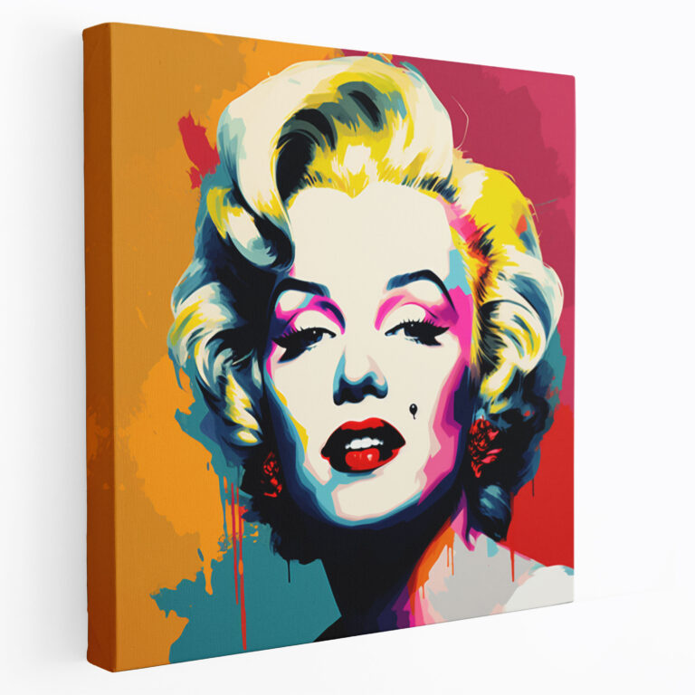 Marilyn Monroe Canvas Print - Pop Art Wall Decoration - Marilyn Monroe, Marilyn Monroe, Bold Colors, Canvas Print