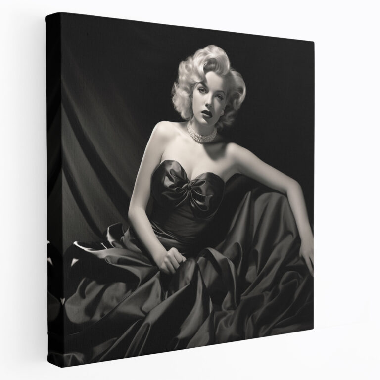 Marilyn Monroe Black And White Wall Art - Marilyn Monroe, Black And White Photograph, Wall Art, Elegance