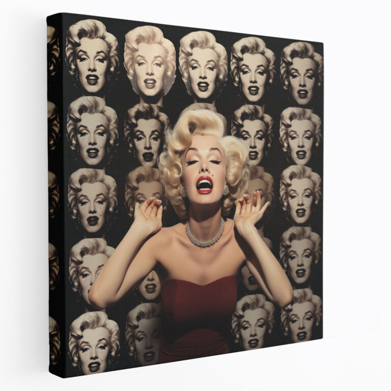 Marilyn Monroe Collage Canvas Print - Marilyn Monroe, Iconic Poses, Canvas Print, Expressions