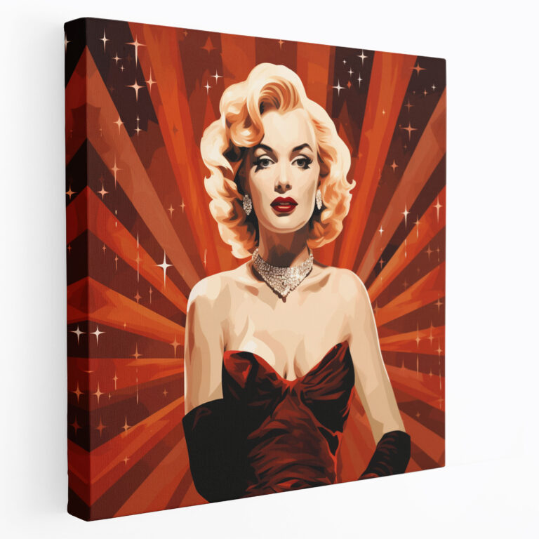 Vintage Movie Poster Marilyn Monroe Wall Art - Marilyn Monroe, Glamorous Movie Scene, Canvas Print, Home Decoration