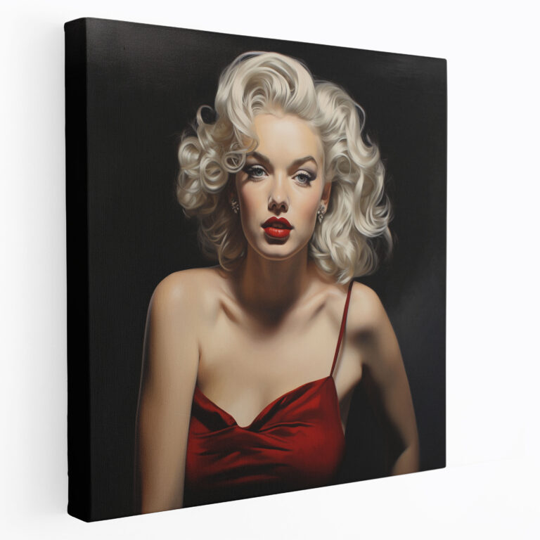 Marilyn Monroe Canvas Print - Realistic Oil Painting Wall Art - Marilyn Monroe, Wall Art, Oil Painting, Realistic
