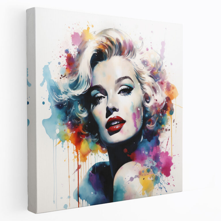 Marilyn Monroe Canvas Print: Vibrant Watercolor Wall Art - Marilyn Monroe, Dynamic And Artistic, Wall Decoration, Canvas Print