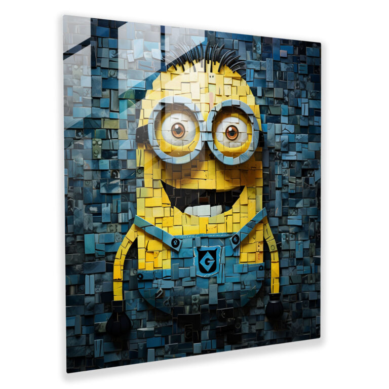 Minion Collage Glass Print - Minions, Minions, Wall Decoration, Glass Art