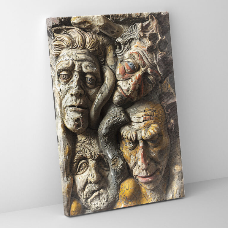 Twisted Figures Mannerism Canvas Print - Mannerism, Home Decoration, Canvas Wall Art, Mannerism