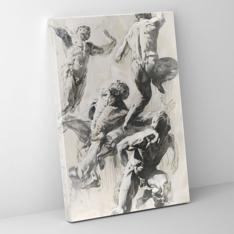 Dynamic Human Figures Mannerism Canvas Print - Mannerism, Canvas Print, Wall Decoration, Canvas