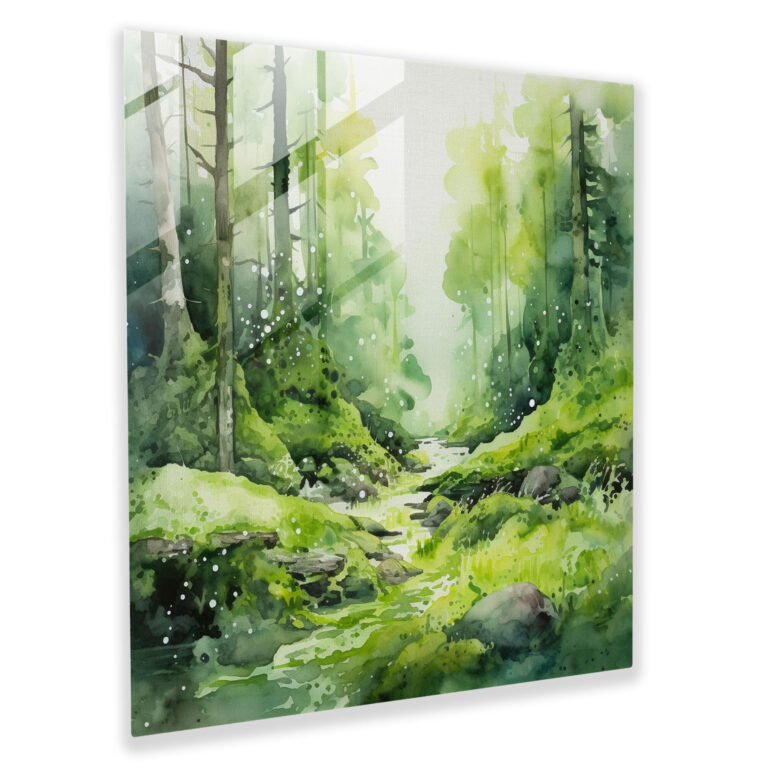 Lush Moss Glass Print - Moss, Moss, Lush And Serene Atmosphere, Glass Print