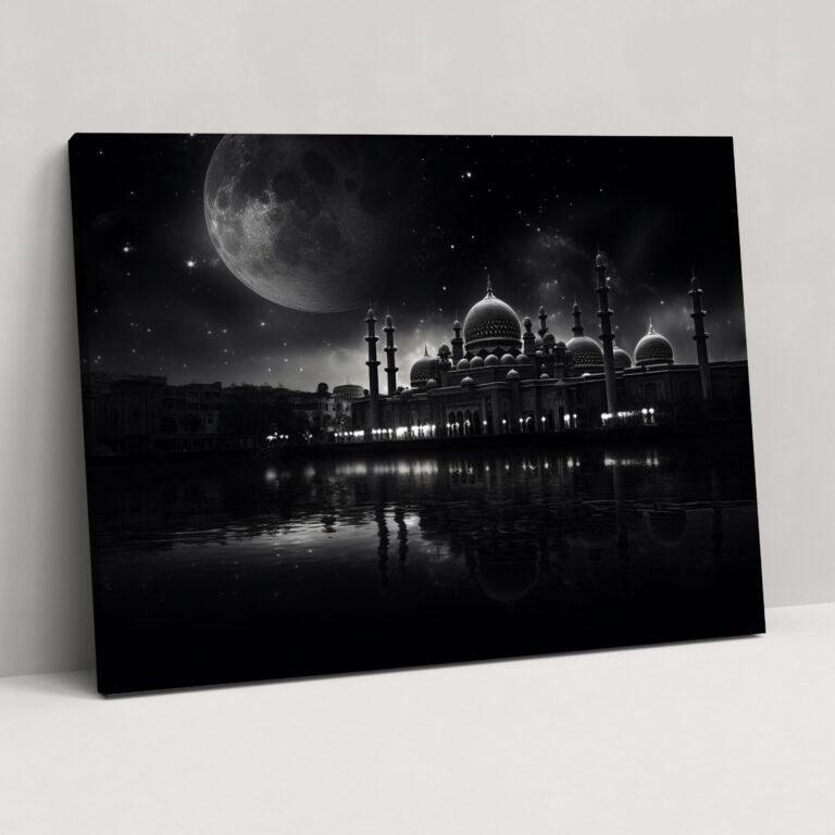 Starry Night Mosque Canvas Print - Mosque, Canvas Wall Art, Mystery, Canvas Print
