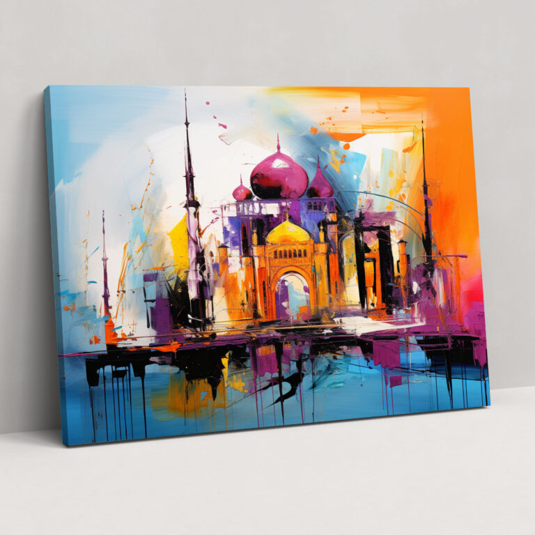 Abstract Mosque Canvas Print - Mosque, Canvas Print, Canvas Wall Art, Abstract Expressionism