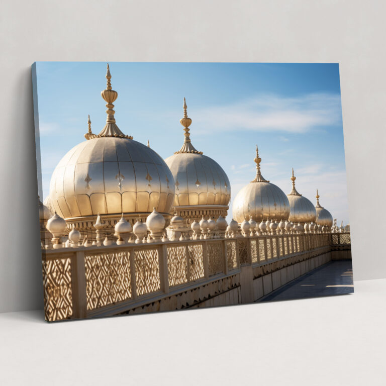 Mosque Canvas Print - Architectural Photography Wall Art - Mosque, Minaret, Intricate Details, Elegant