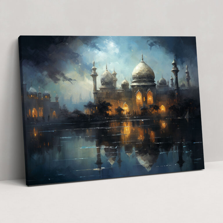 Dreamy Mosque Canvas Print - Impressionist Wall Art - Mosque, Home Decoration, Atmospheric, Canvas