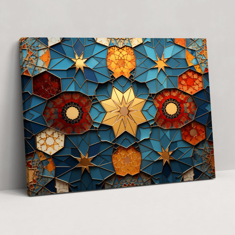 Mosaic Inspired Mosque Wall Art - Mosque, Mosque, Wall Art, Wall Decoration