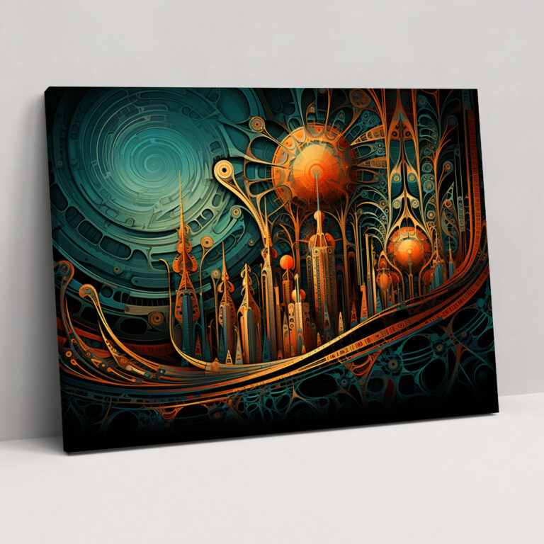 Abstract Mosque Wall Art - Mosque, Wall Decoration, Wall Art, Digital Illustration