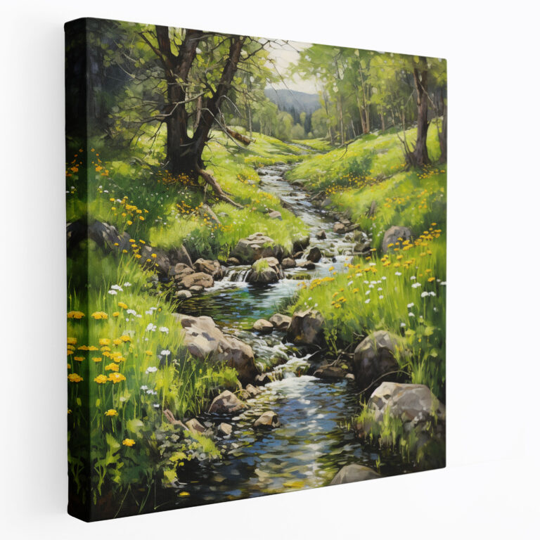 Mossy Stream Wall Art - Moss, Wall Decoration, Moss, Canvas