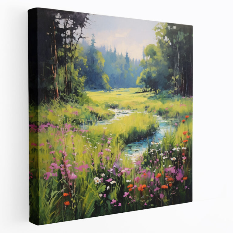 Moss Canvas Print - Lush Meadow Wall Art - Moss, Impressionist Oil Painting, Moss Canvas Print, Home Decoration
