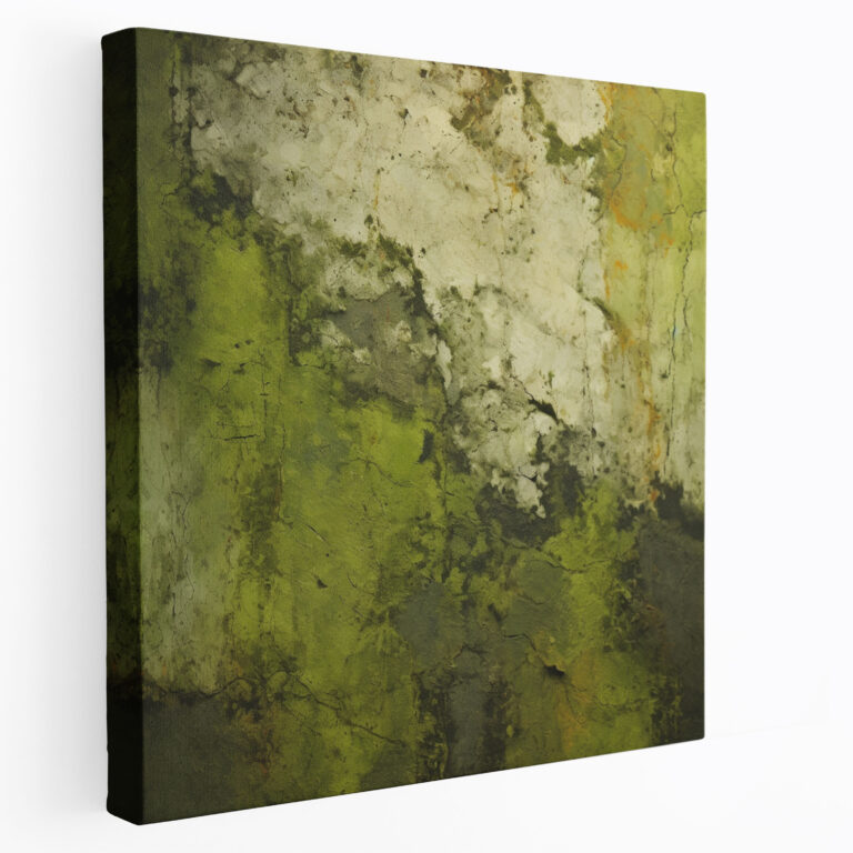 Moss Wall Art - Modern Abstract Canvas Print - Moss, Moss Canvas Print, Moss Wall Decoration, Textured Moss Patterns
