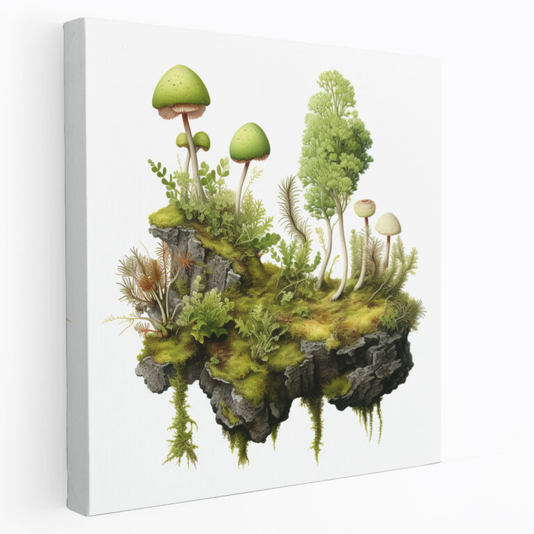 Moss Canvas Print - Botanical Illustration Wall Art - Moss, Canvas Wall Art, Moss Wall Art, Realistic Botanical Illustration