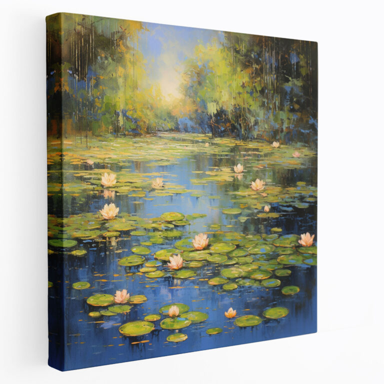 Moss Canvas Print - Impressionist Pond Wall Art - Moss, Tranquil Canvas, Wall Art, Moss Canvas Print