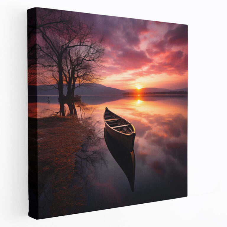 Motivational Wall Art: Serene Sunset - Motivational, Canvas Wall Art, Landscape Photograph, Wall Decoration