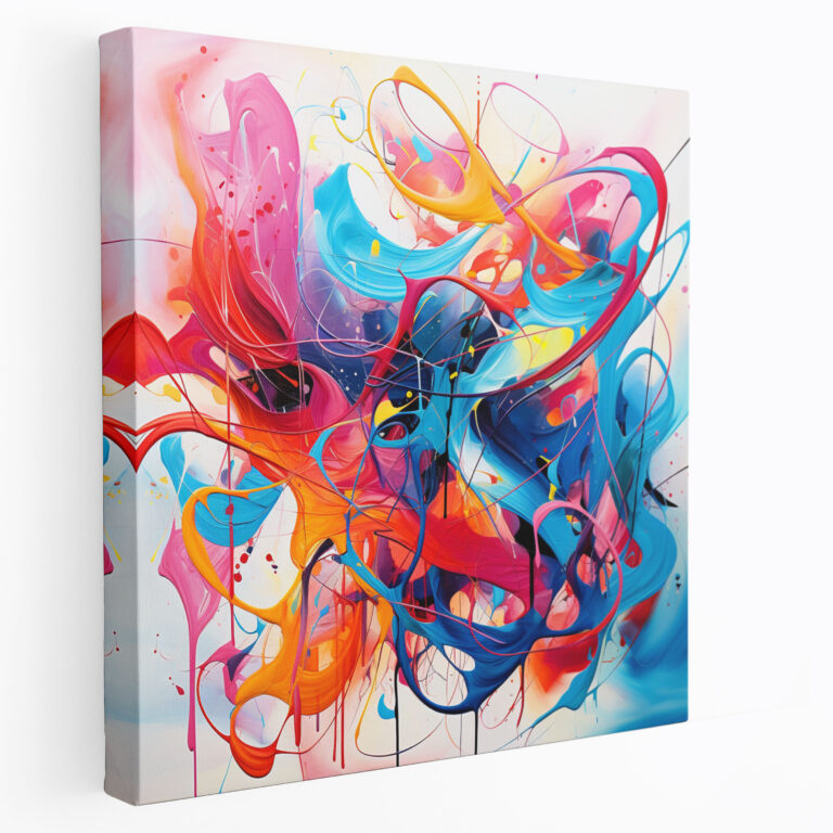 Motivational Wall Art: Dynamic Energy - Motivational, Home Decoration, Abstract Painting, Wall Art