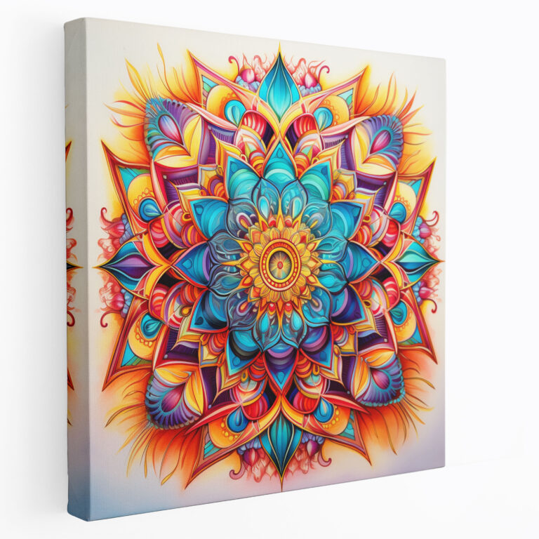 Motivational Canvas Print: Harmonious Mandala - Motivational, Canvas Wall Art, Home Decoration, Wall Art
