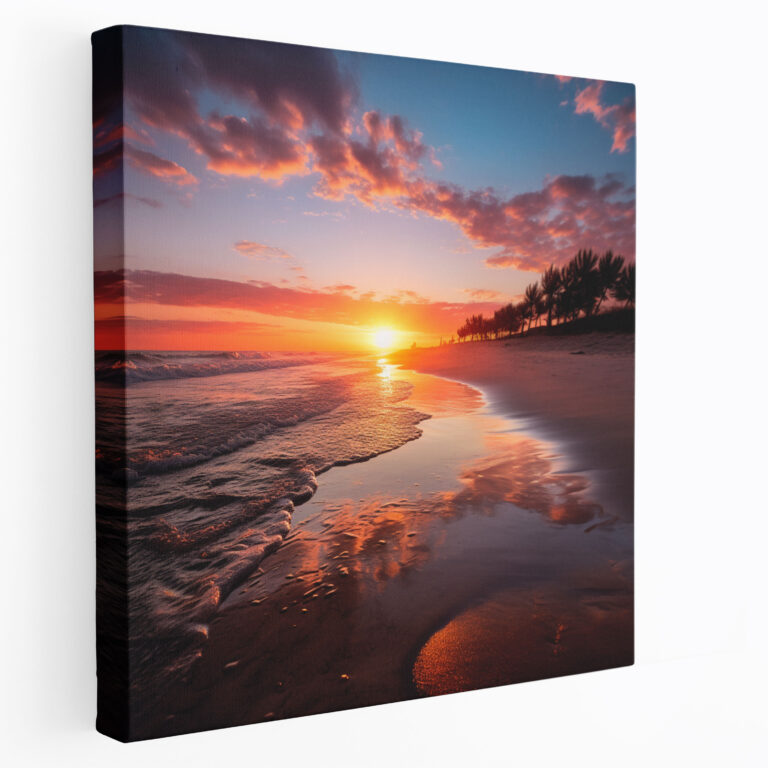 Motivational Wall Decoration - Motivational, New Beginnings, Home Decoration, Serene Beach