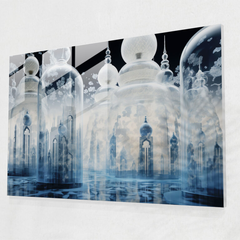 Contemporary Mosque Glass Art - Mosque, Traditional Motifs, Mosque, Wall Decoration