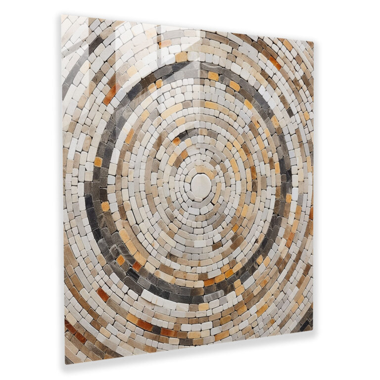 Marble Glass Print - Rustic Mosaic - Marble, Earthy Tones, Rustic Mosaic, Marble