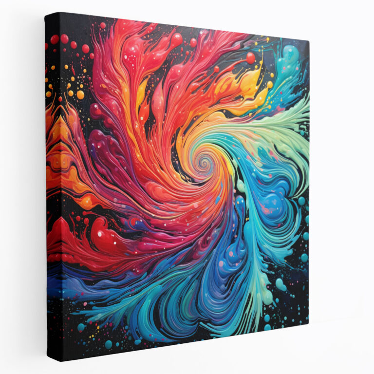 Colorful Marble Canvas Print - Marble, Abstract Painting, Canvas Print, Canvas